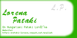 lorena pataki business card